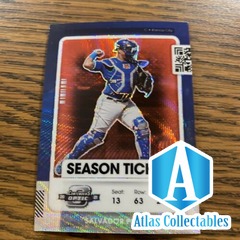 2021 Panini Contenders Optic Salvador Perez Season Ticket Red Wave Prizm